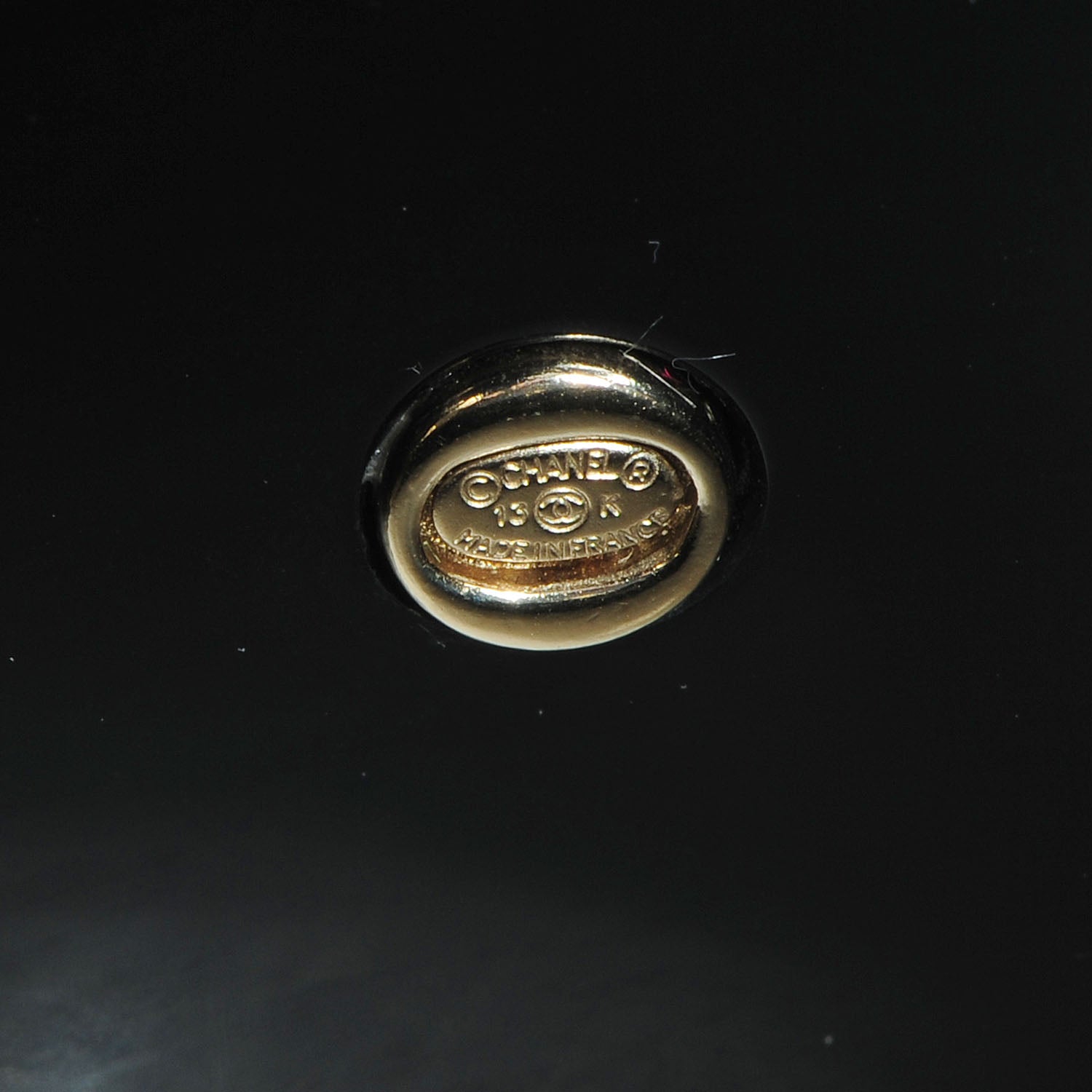 Chanel Resin Crystal CC Cuff Black Gold 6 of 7