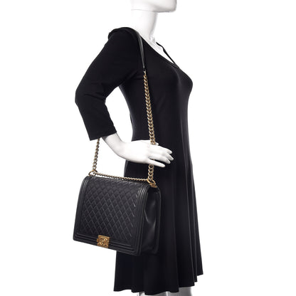 Chanel Lambskin Quilted Large Boy Flap Black 2 of 11