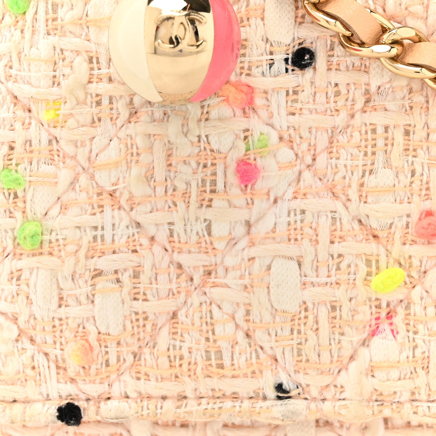 Candy Cotton Tweed & Beach Ball Wallet On Chain WOC Multicolor