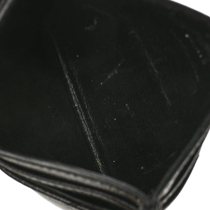 Saint Laurent Grain De Poudre Matelasse Chevron Monochrome Monogram Credit Card Case Black 5 of 7