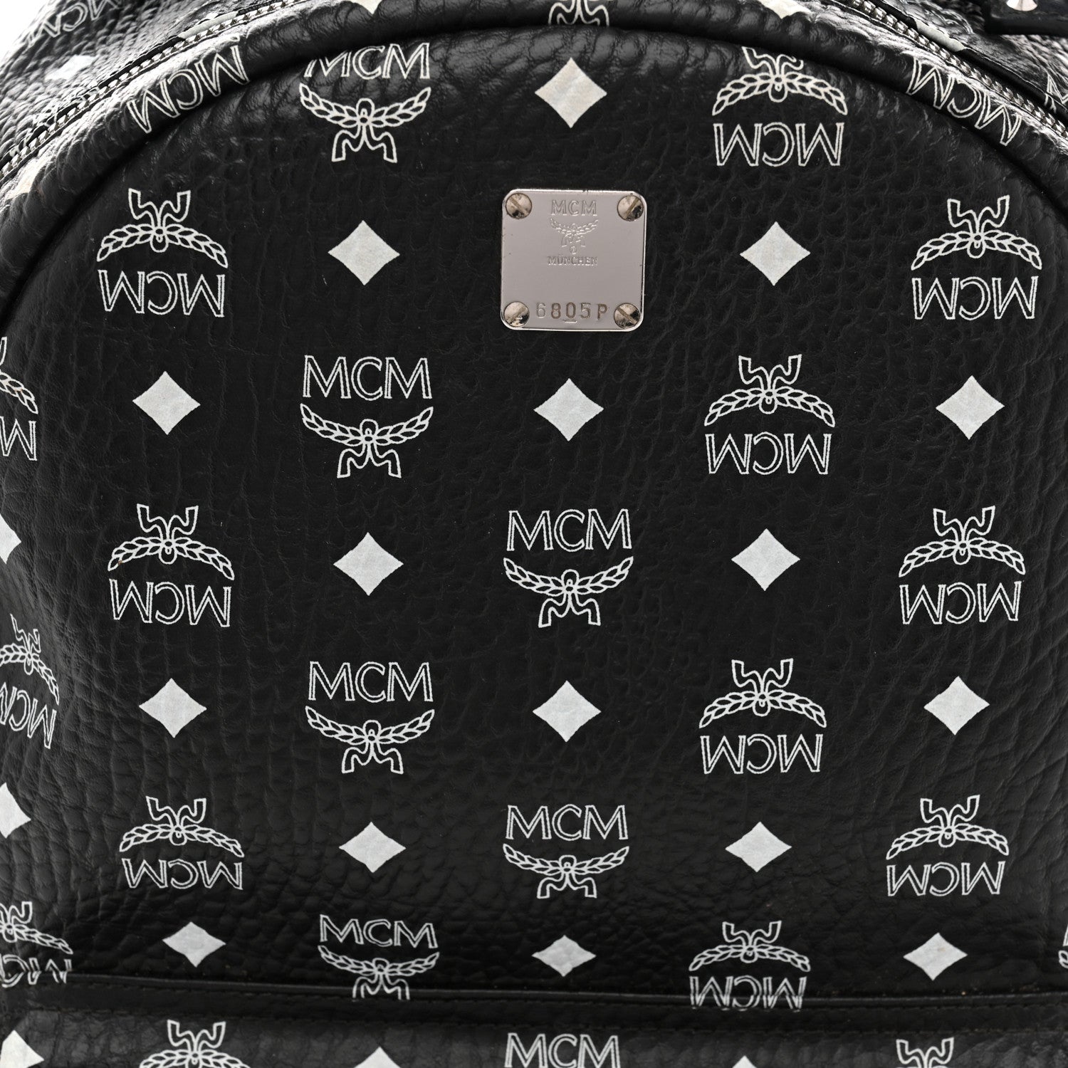 MCM Visetos Medium Stark Backpack Black 8 of 14