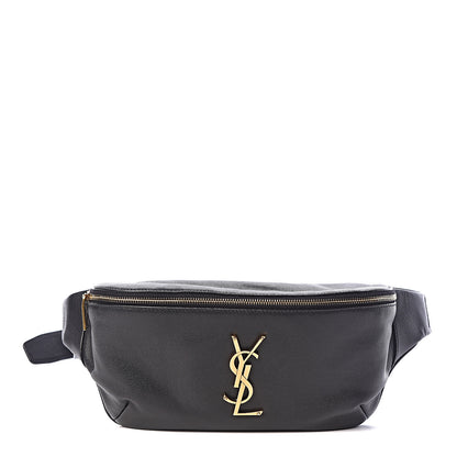 Saint Laurent Grain De Poudre Monogram Belt Bag Black 1 of 9