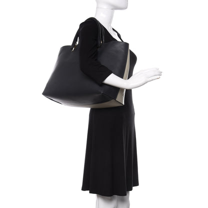 Chloe Smooth Calfskin Medium Baylee Two Tone Tote Marshmallow Grey Black 2 of 10