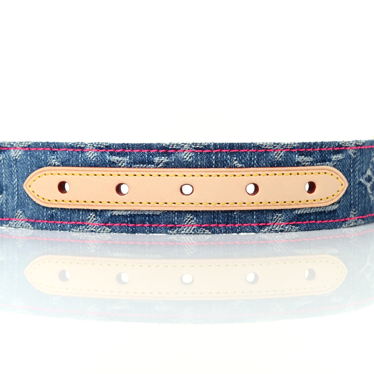 Denim Monogram Belt 80 32 Blue