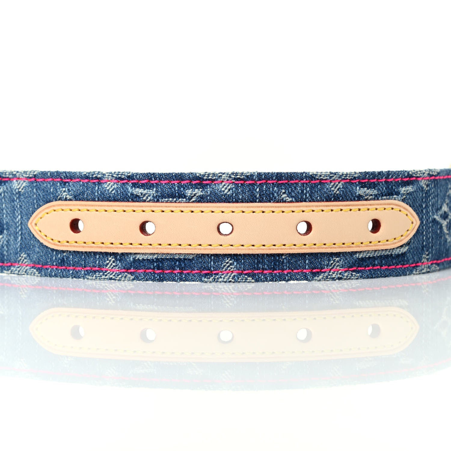 Louis Vuitton Denim Monogram Belt 80 32 Blue 4 of 4