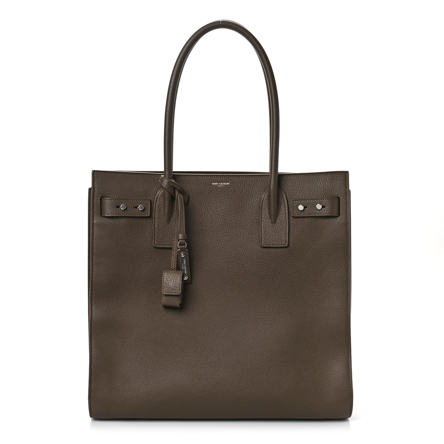Grained Calfskin Sac De Jour North South Tote Brown