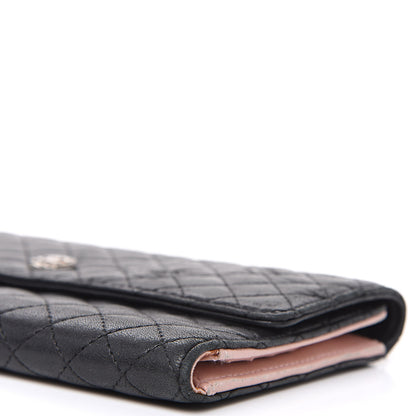 Chanel Lambskin Micro Quilted Tri-Fold Wallet Black 9 of 17