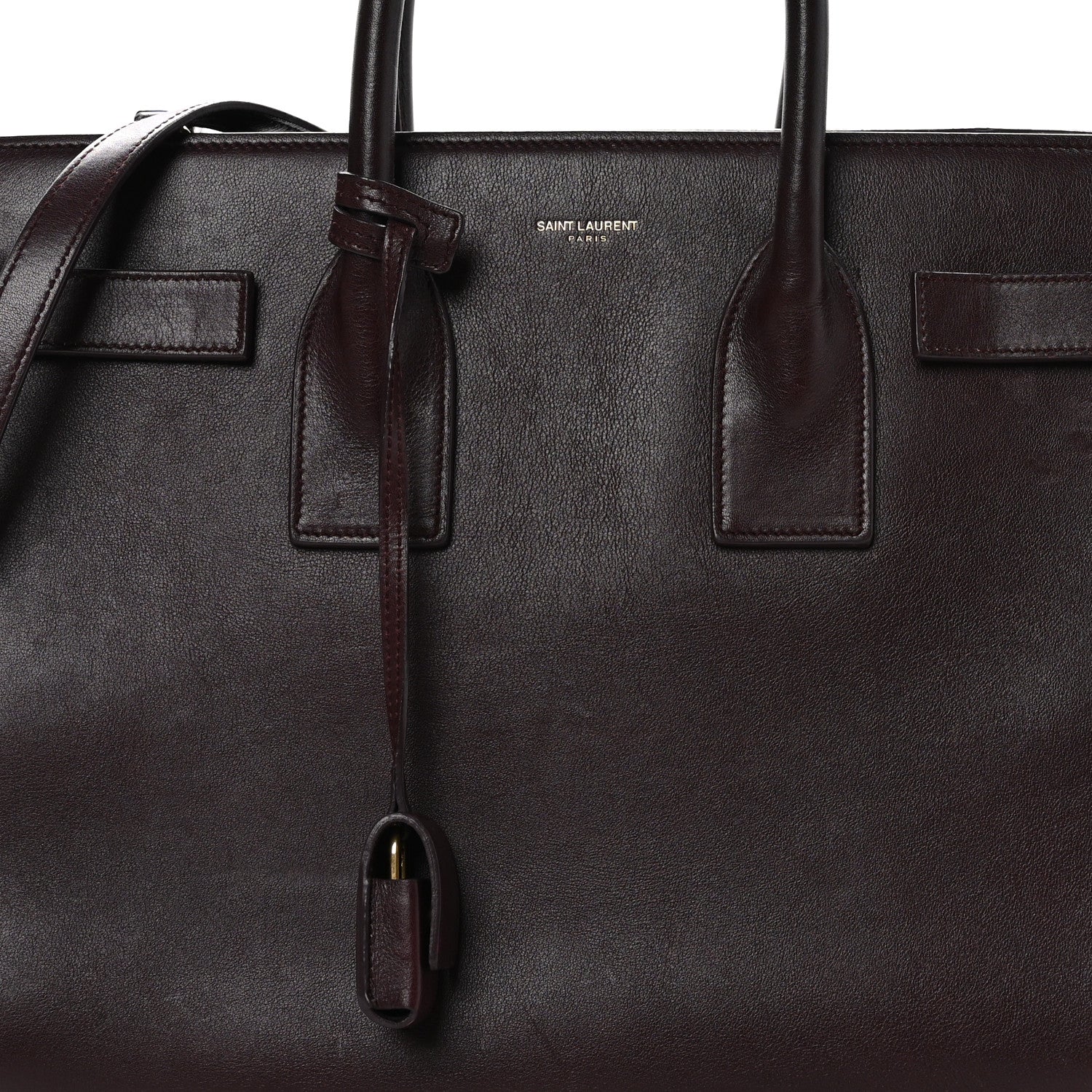 Saint Laurent Grained Calfskin Small Classic Sac De Jour Bordeaux 8 of 16