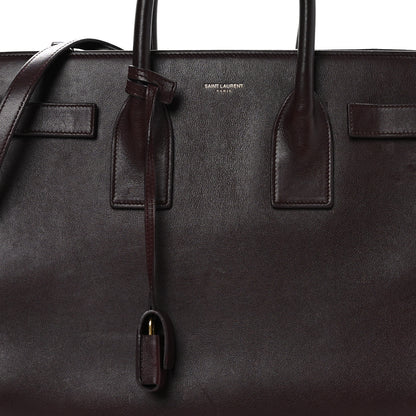 Saint Laurent Grained Calfskin Small Classic Sac De Jour Bordeaux 8 of 16
