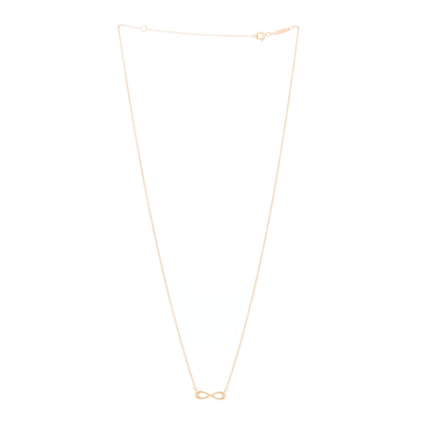 18K Rose Gold Infinity Pendant Necklace