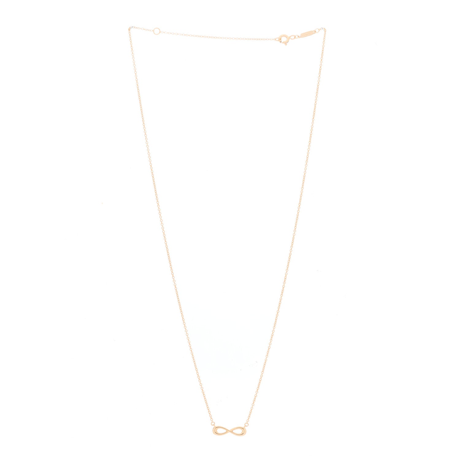 Tiffany 18K Rose Gold Infinity Pendant Necklace 2 of 4