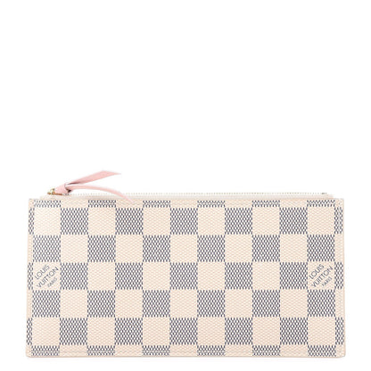 Louis Vuitton Damier Azur Felicie Chain Wallet Zippered Insert Rose Ballerine 1 of 6