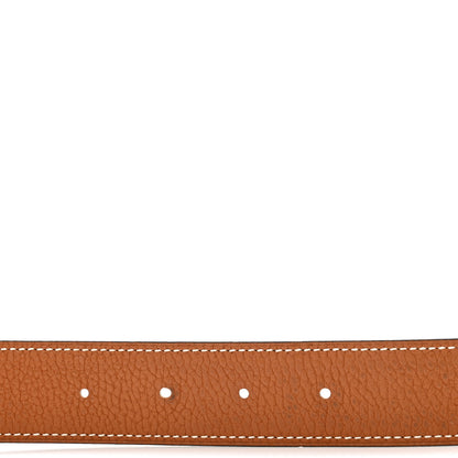 Hermes Togo Box 32mm Striee H Belt 105 42 Gold Black 3 of 7