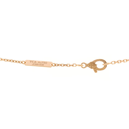 Van Cleef & Arpels 18K Rose Gold Mother of Pearl "Edition Ginza" Magic Alhambra Pendant Necklace 4 of 5