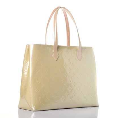 Louis Vuitton Vernis Wilshire MM Blanc Corail 3 of 8