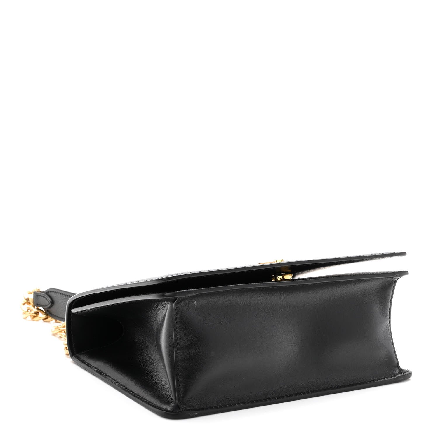 Prada Saffiano Chain Shoulder Bag Black 4 of 9