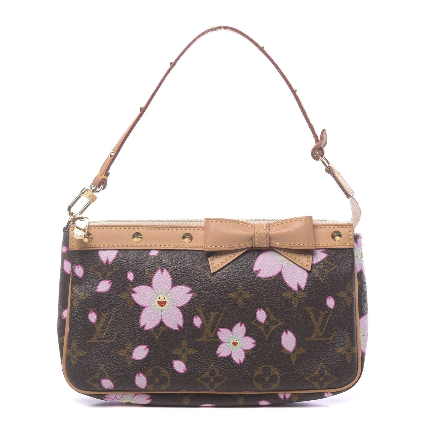 Monogram Cherry Blossom Pochette Accessories Brown