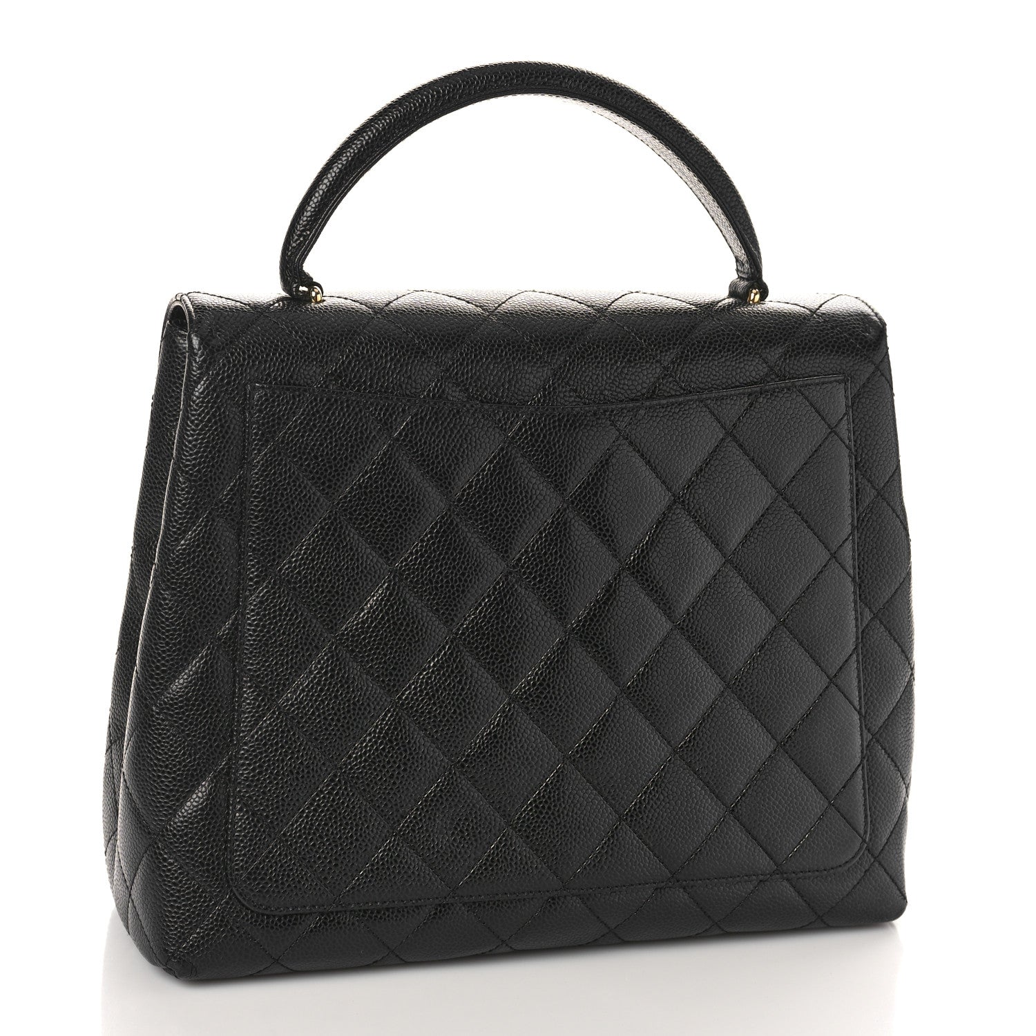 Chanel Caviar Quilted Jumbo Kelly Flap Black 3 of 9