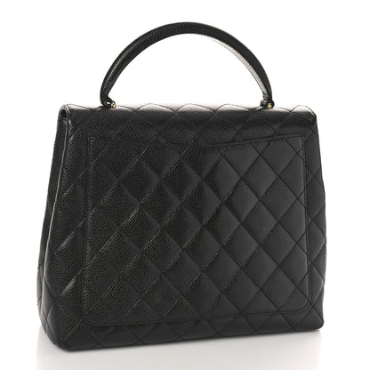 Chanel Caviar Quilted Jumbo Kelly Flap Black 3 of 9