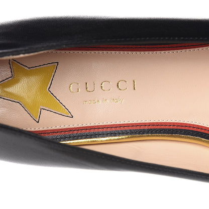 Gucci Calfskin Web Ballerina Flat 38.5 Black 7 of 9
