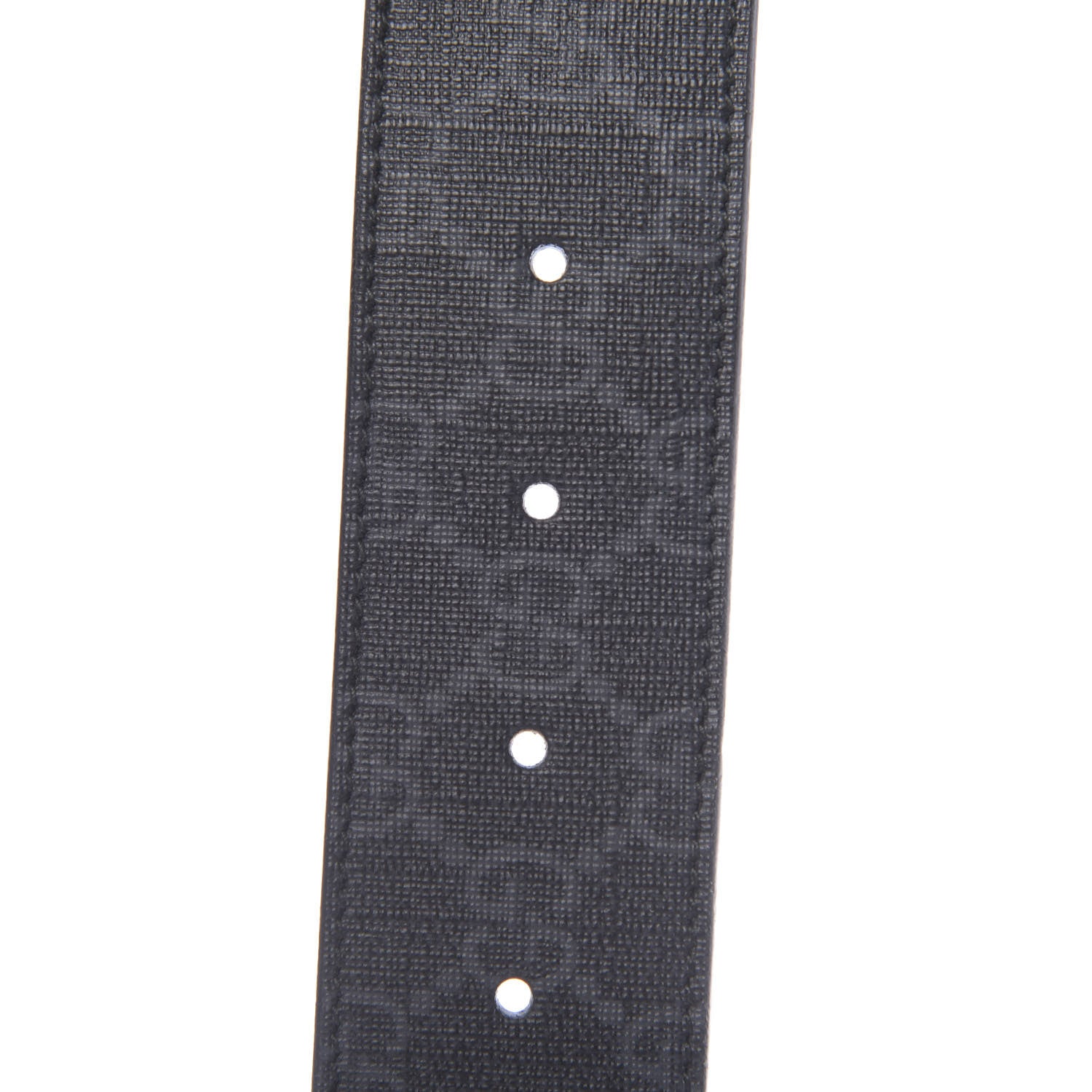 Gucci GG Supreme Monogram Selleria Calfskin Interlocking G 40mm Belt 90 36 Black Grey 4 of 6