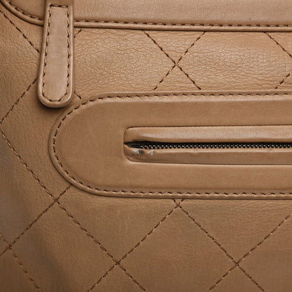 Chanel Calfskin Stitched Double Zip Hobo Beige 11 of 17
