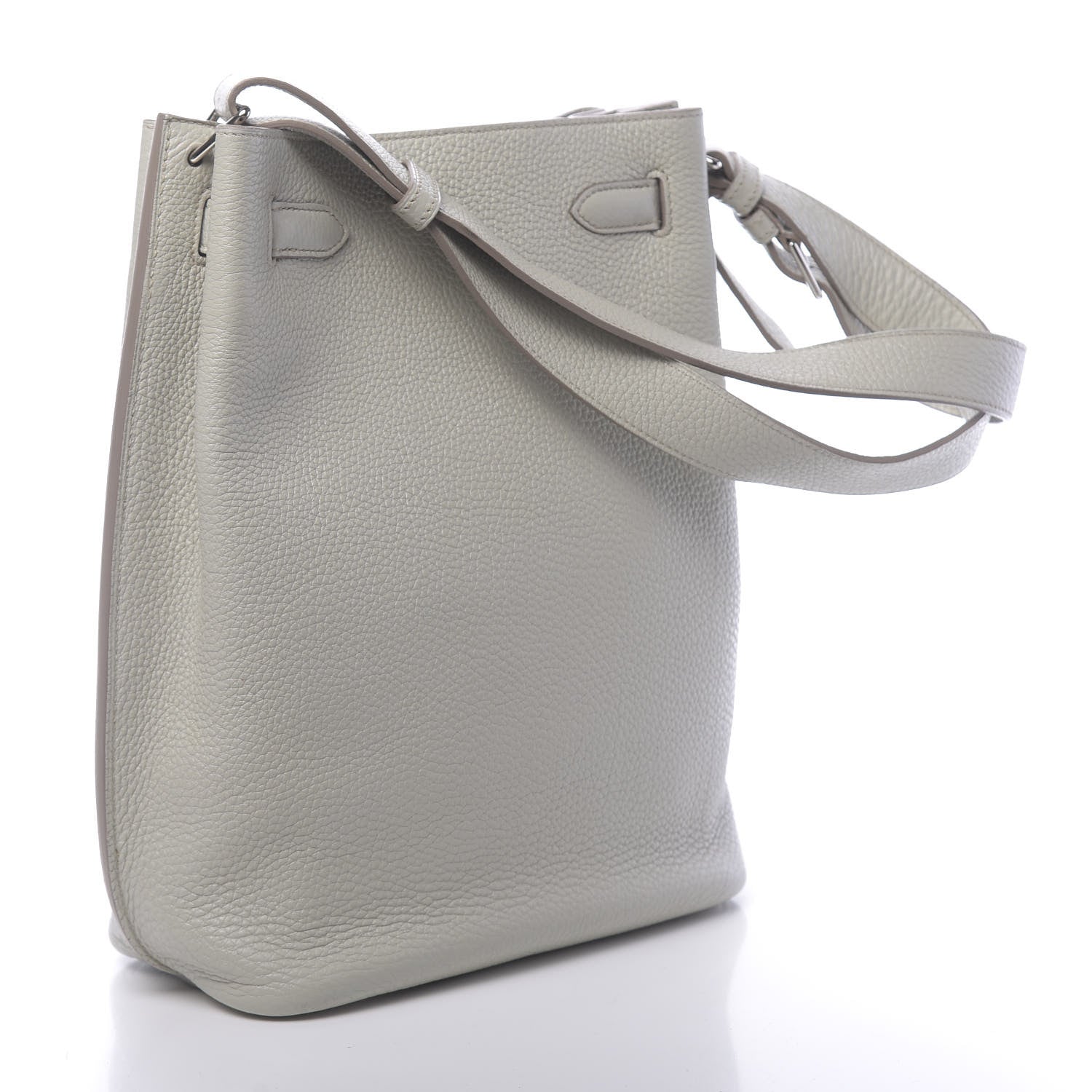 Hermes Taurillon Clemence So Kelly 22 Gris Perle 3 of 10