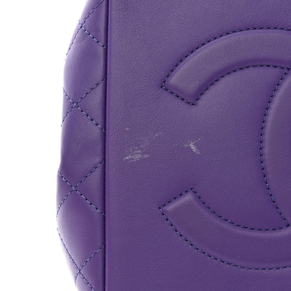 Chanel Calfskin Quilted Bucket Bag Purple 13 of 13