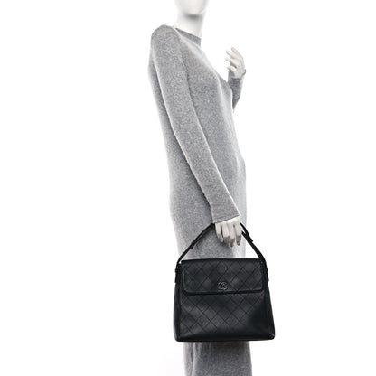Chanel Lambskin Quilted CC Flap Shoulder Bag So Black 2 of 12