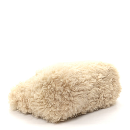 Saint Laurent Shearling Shoulder Bag Natural 4 of 10