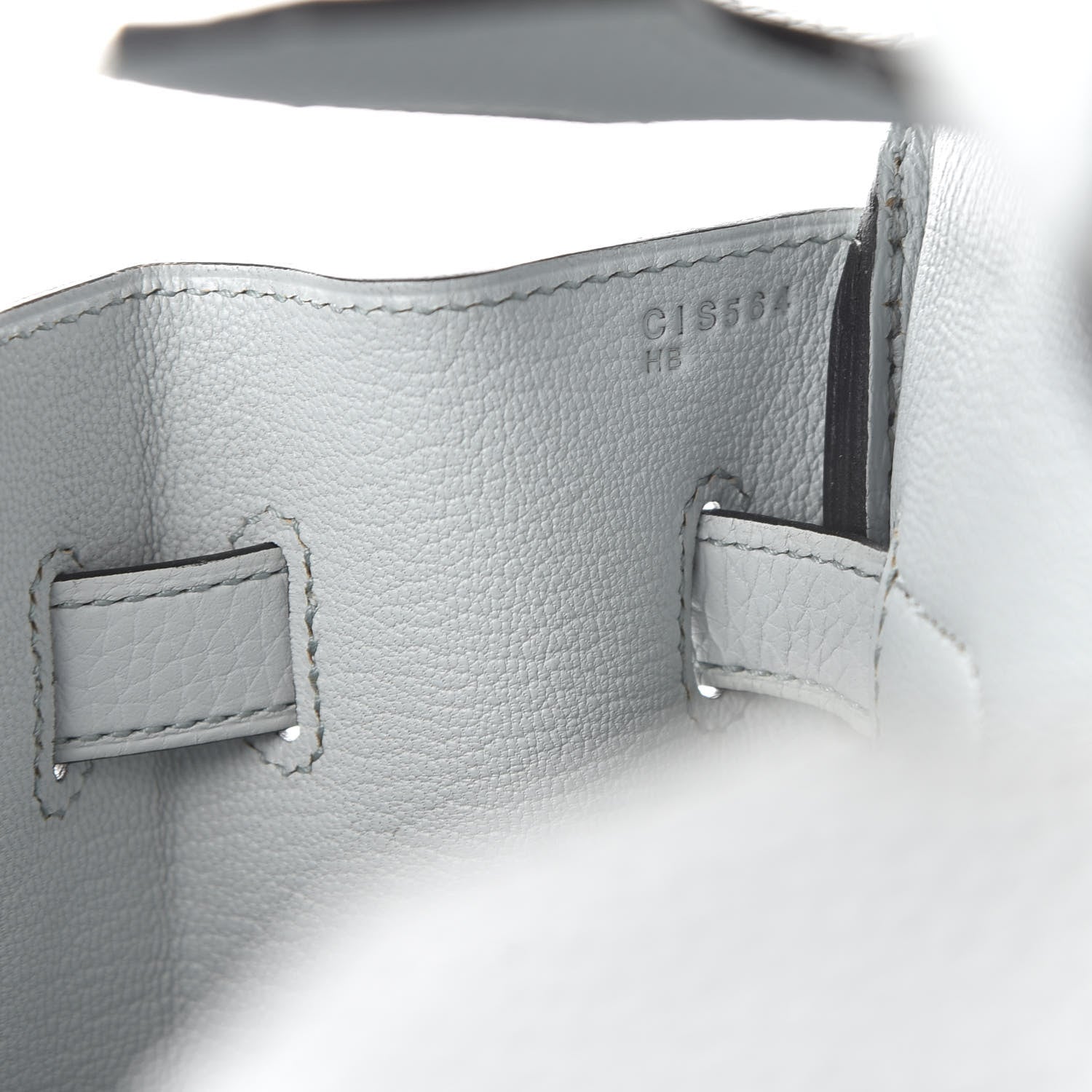 Hermes Taurillon Clemence Birkin 35 Bleu Pale 9 of 11