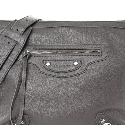Balenciaga Grained Calfskin Silver Hardware Small Neo Classic Hobo Dark Grey 8 of 10