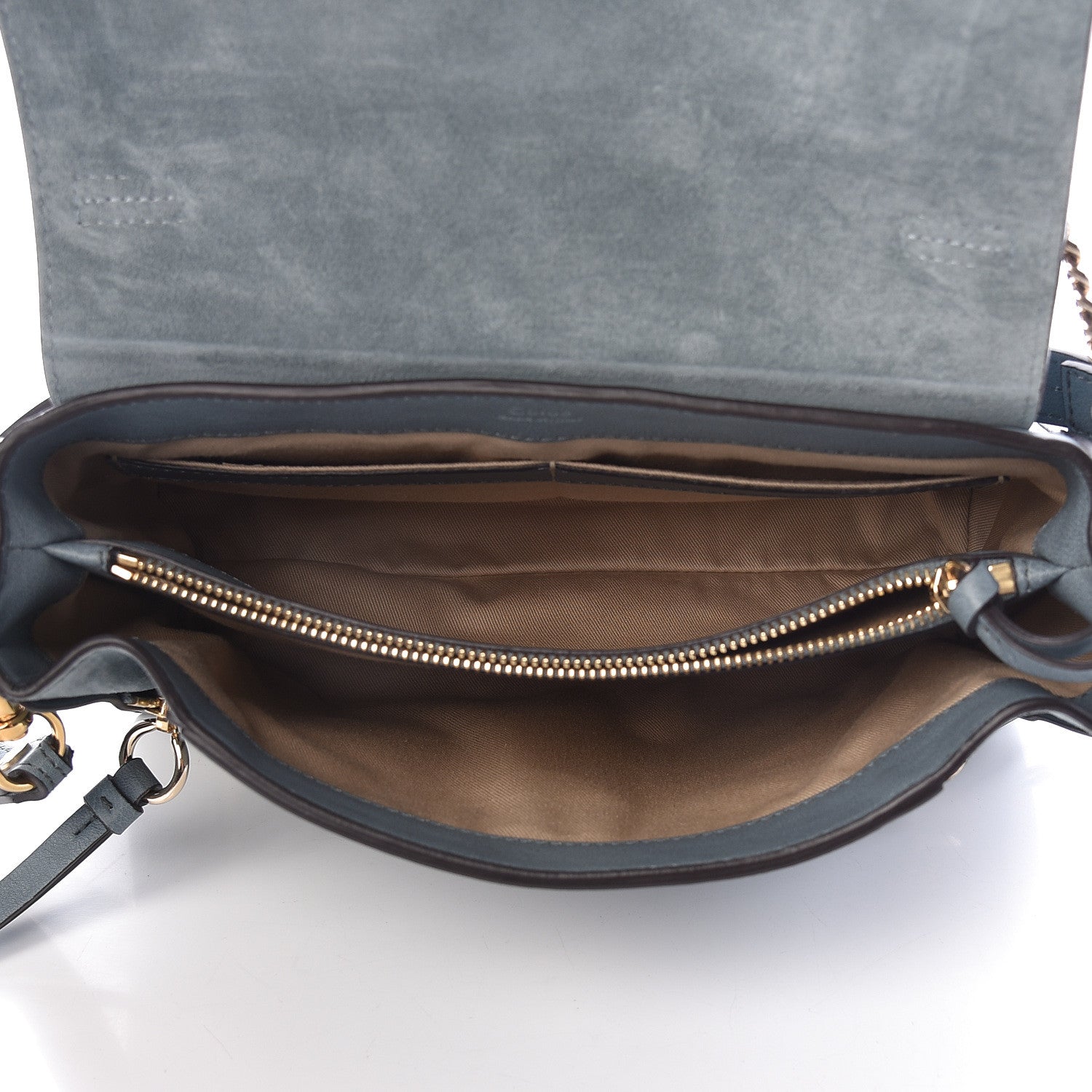 Chloe Calfskin Small Faye Day Shoulder Bag Cloudy Blue 8 of 11