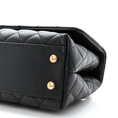 Chanel Caviar Lizard Quilted Mini Coco Handle Flap Black 10 of 10