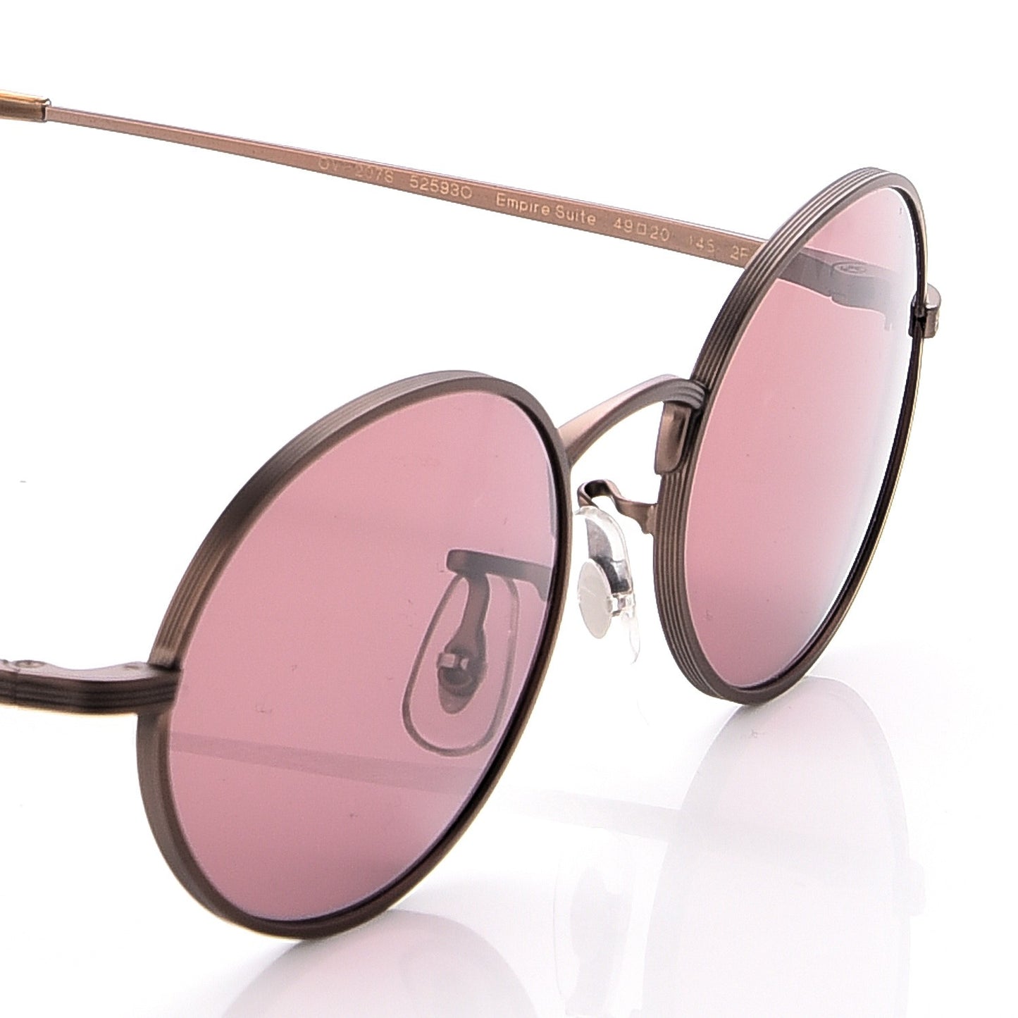 The Row Empire Suite Oval Sunglasses Bronze Purple