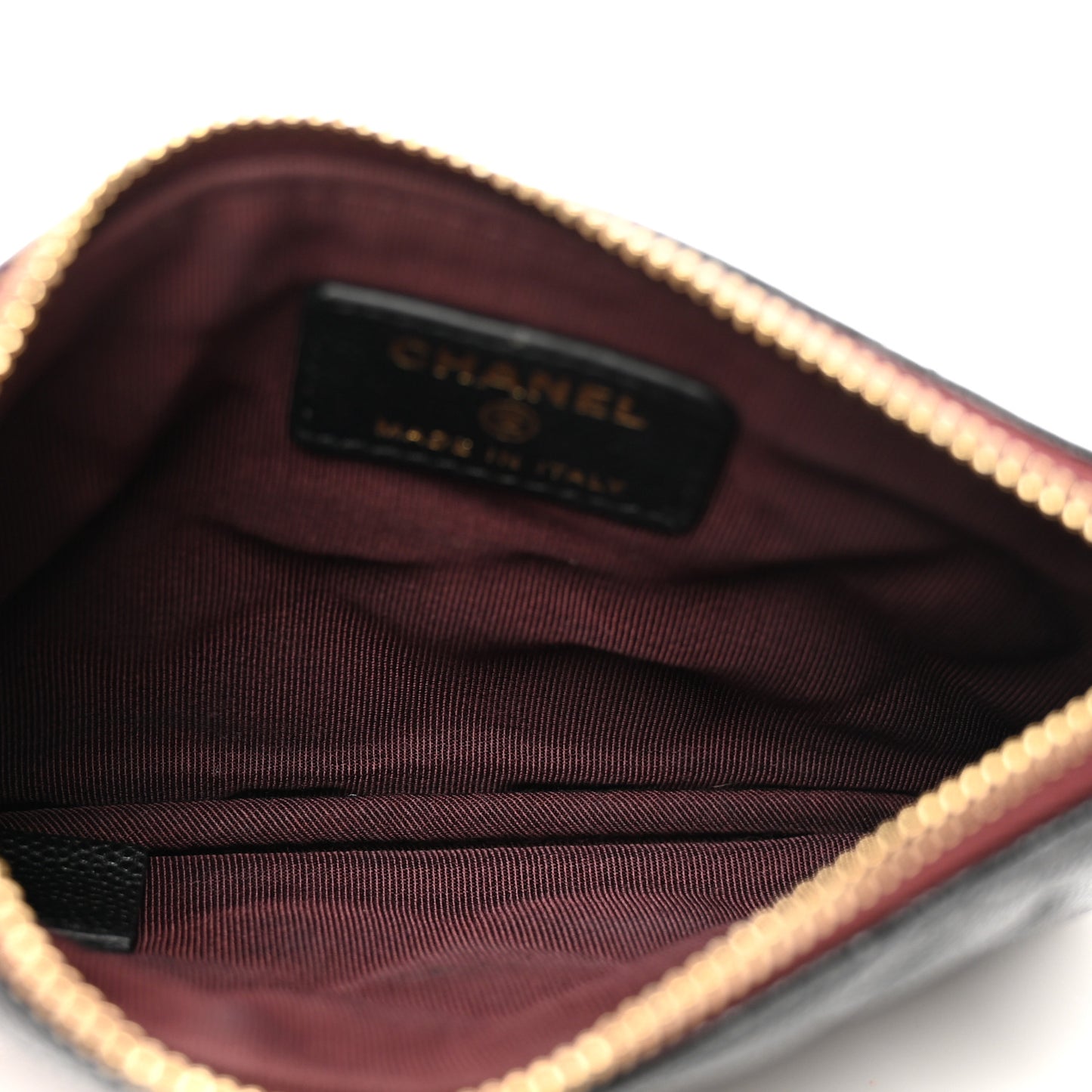 Caviar Quilted Small Cosmetic Case Black