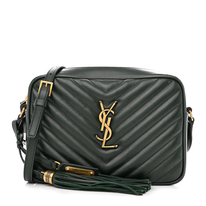 Saint Laurent Calfskin Matelasse Monogram Lou Camera Bag Military Green 1 of 12