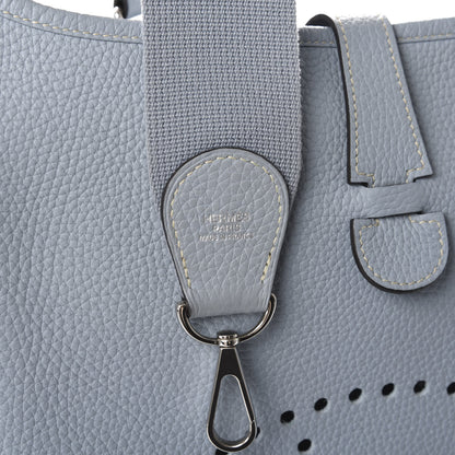 Hermes Taurillon Clemence Evelyne III GM Bleu Lin 9 of 11