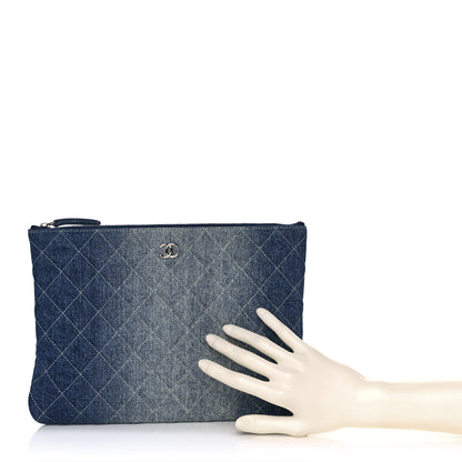 Chanel Denim Pocket Medium Cosmetic Case Blue 2 of 14