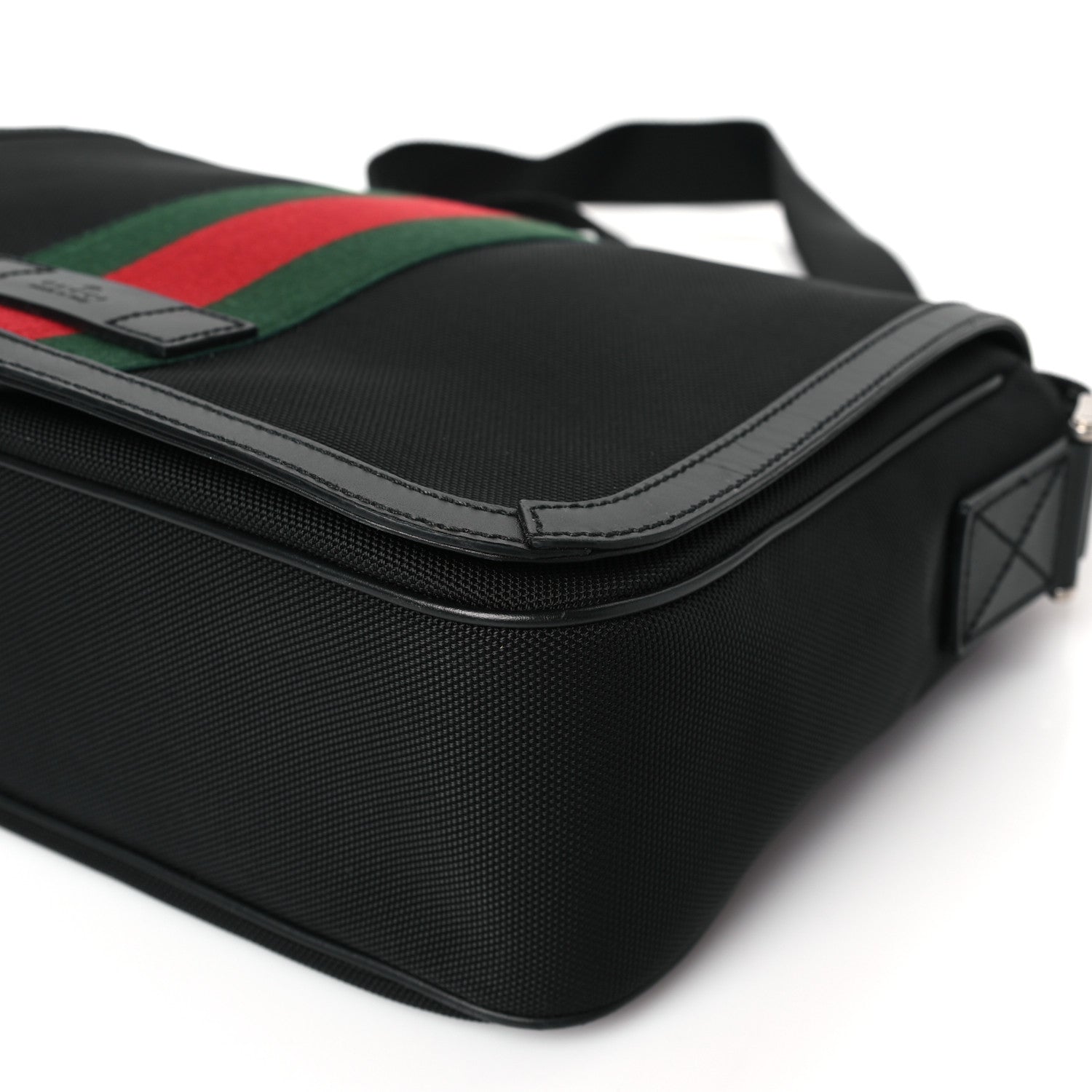 Gucci Techno Canvas Web Flap Messenger Bag Black 9 of 9