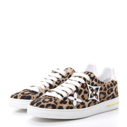 Louis Vuitton Calfskin Pony Hair Leopard Monogram Frontrow Sneakers 36.5 3 of 10