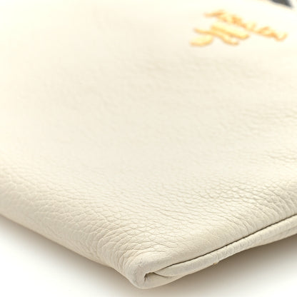 Prada Vitello Phenix Zip Crossbody Bag Bianco 7 of 7