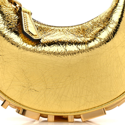 Fendi Rock Millenium Nano Fendigraphy Hobo Charm Gold 8 of 10