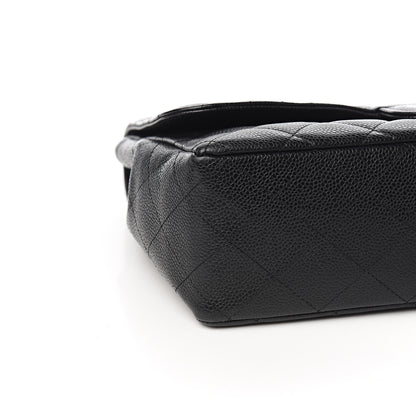 Chanel Caviar Quilted Jumbo Single Flap Black 11 of 14