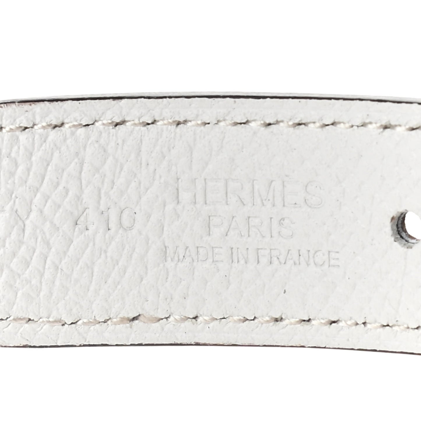 Swift Epsom Lizard 24mm Mini Constance H Belt 85 Etoupe White