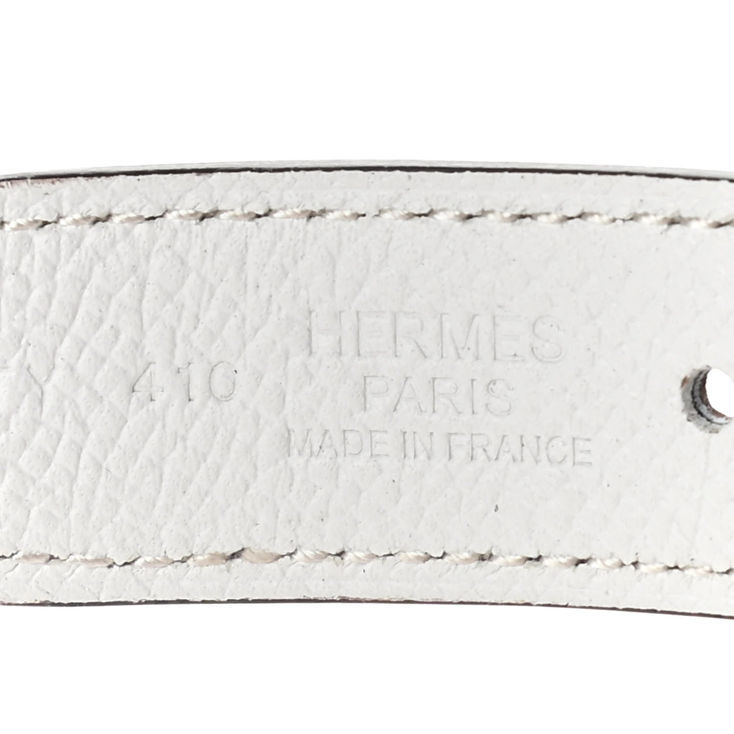 Hermes Swift Epsom Lizard 24mm Mini Constance H Belt 85 Etoupe White 5 of 6