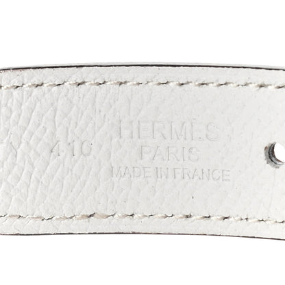 Hermes Swift Epsom Lizard 24mm Mini Constance H Belt 85 Etoupe White 5 of 6