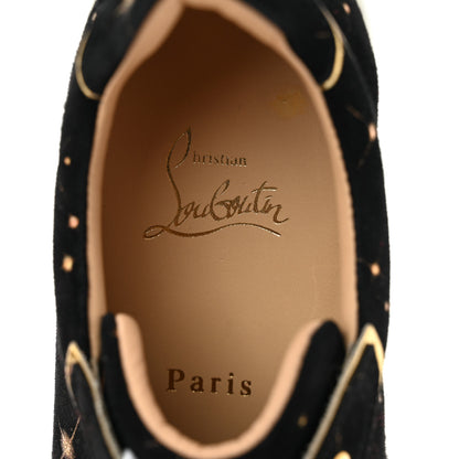 Christian Louboutin Veau Velours Calfskin Spikes Womens Vieira Flat Sneakers 36.5 Black Gold 9 of 9