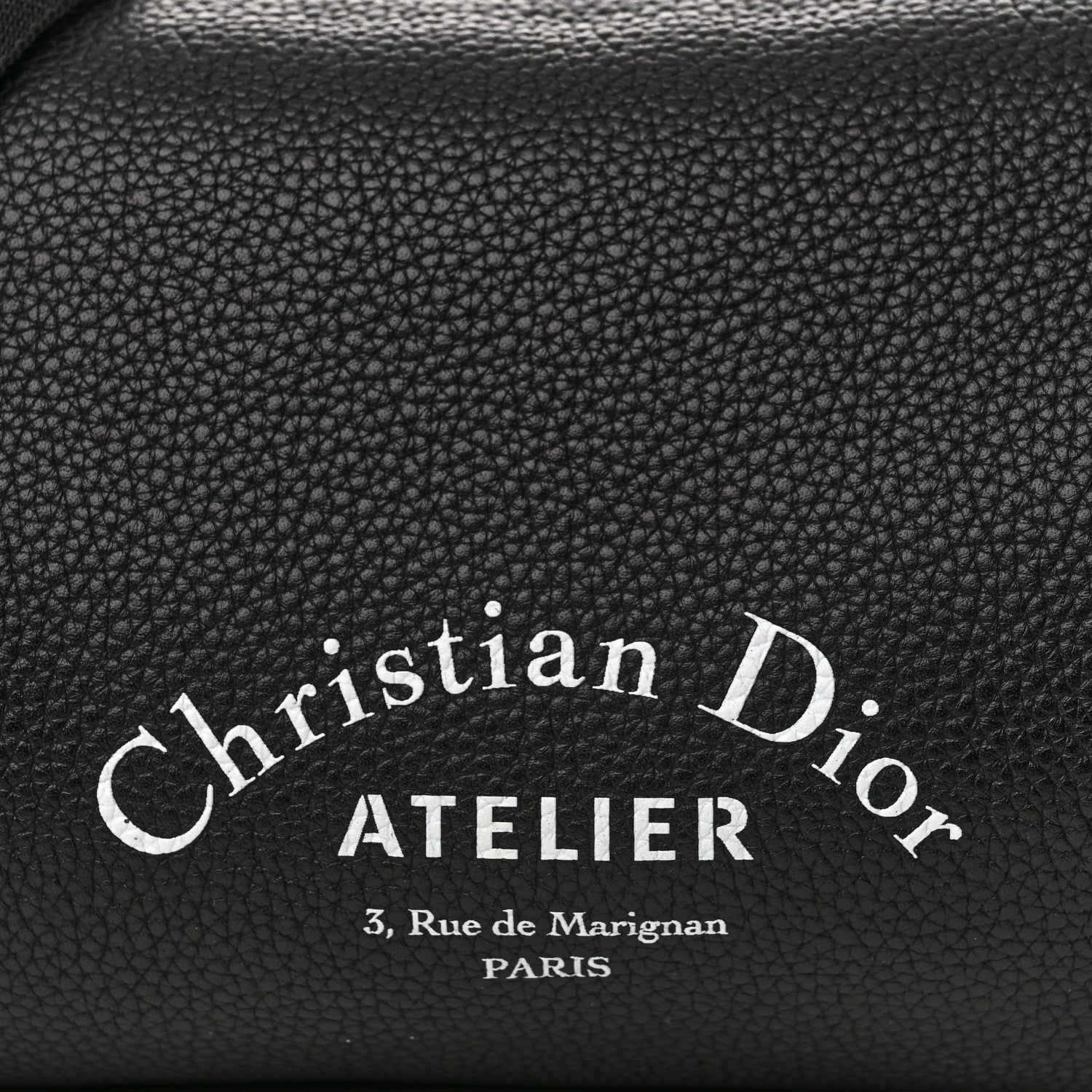 Christian Dior HOMME Grained Calfskin Mens Roller Pouch Black 8 of 10
