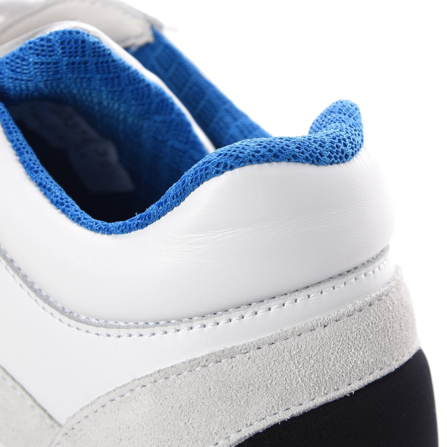 Chanel Suede Calfskin Womens CC Sneakers 39.5 White Silver Blue 5 of 9